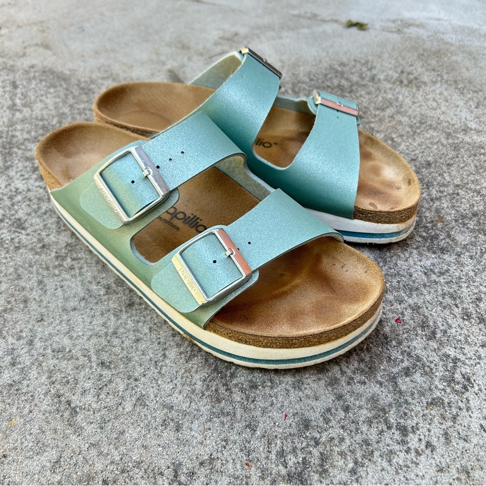 Birkenstock Papillio Platform Metallic Green